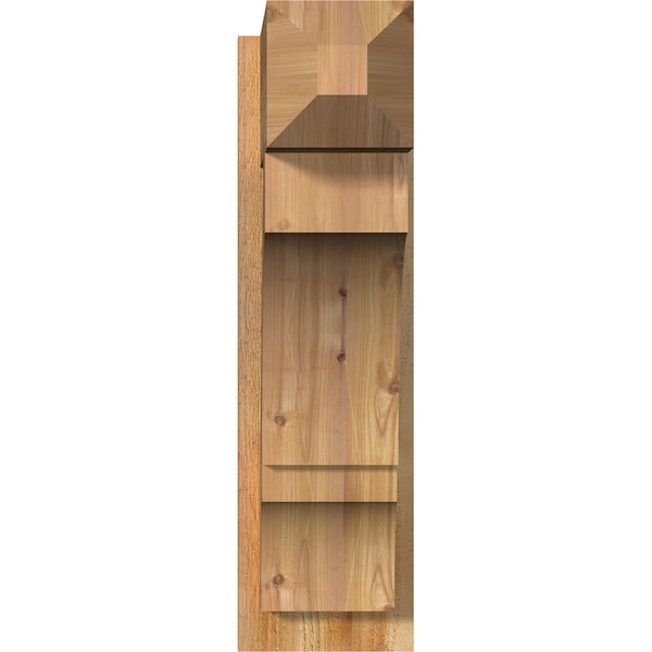 Balboa Rough Sawn Craftsman Outlooker, Western Red Cedar, 8W X 20D X 28H